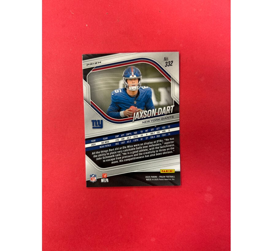 2025 PANINI FOOTBALL JAXSON DART PURPLE PULSAR