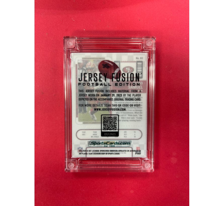 2026 JERSEY FUSION DEEBO SAMUEL GAME WORN