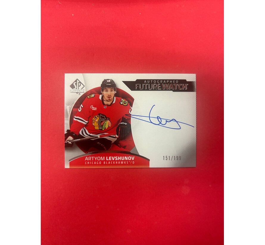 2025-26 SP AUTHENTIC ARTYOM LEVSHUNOV FUTURE WATCH AUTO HORIZONTAL /199