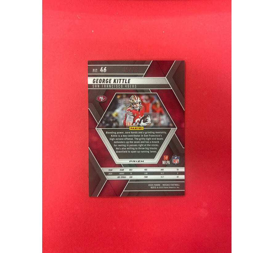 2025 PANINI MOSAIC GEORGE KITTLE PINK DISCO /20