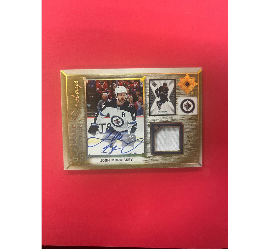 2021-22 UPPER DECK ULTIMATE JOSH MORRISSEY COLLECTION DISPLAYS JERSEY AUTO /35