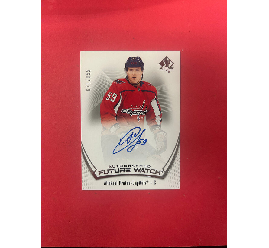 2021-22 UPPER DECK SP AUTHENTIC ALIAKSI PROTAS FUTURE WATCH AUTO /999