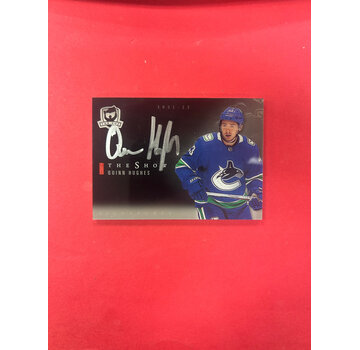 UPPER DECK 2021-22 UPPER DECK THE CUP QUINN HUGHES THE SHOW AUTO BLACK