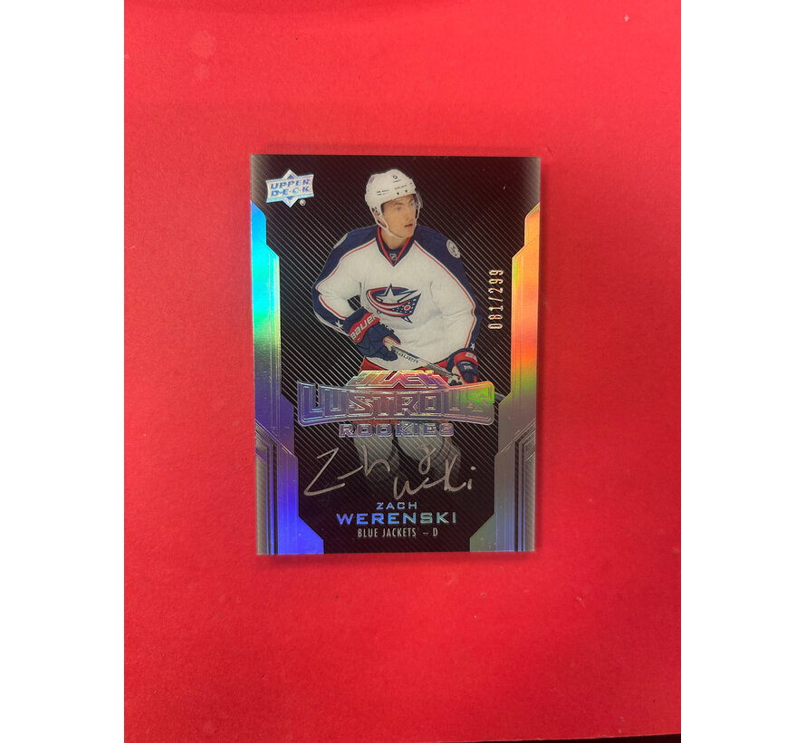 2016-17 UPPER DECK BLACK ZACH WERENSKI LUSTROUS ROOKIE AUTO /299