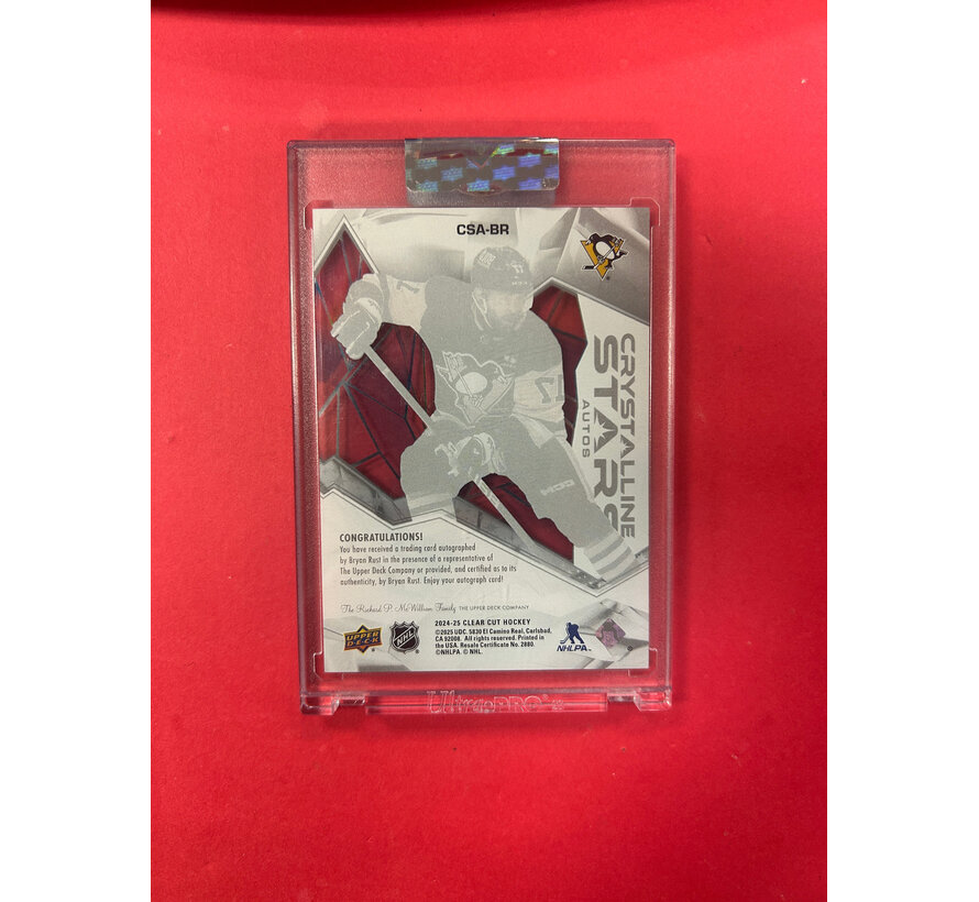 2024-25 UPPER DECK CLEAR CUT BRYAN RUST AUTO CRYSTALLINE