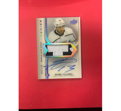 UPPER DECK 2020-21 UPPER DECK PREMIER GABE VILARDI PREMIER ROOKIE AUTO PATCH /149
