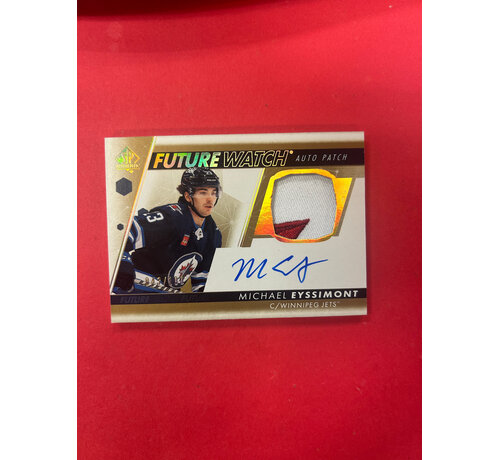 UPPER DECK 2022-23 SP AUTHENTIC MICHAEL EYSSIMONT FUTURE WATCH AUTO PATCH /100