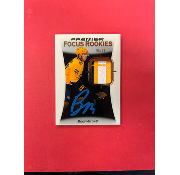 UPPER DECK 2025-26 UPPER DECK PREMIER BRADY MARTIN FOCUS ROOKIES AUTO PATCH /99