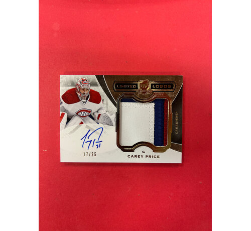 UPPER DECK 2014-15 UPPER DECK THE CUP CAREY PRICE LIMITED LOGOS /25