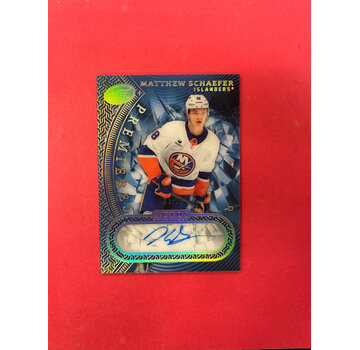 UPPER DECK 2025-26 UPPER DECK ICE MATTHEW SCHAEFER ICE PREMIERES AUTO GOLD /25
