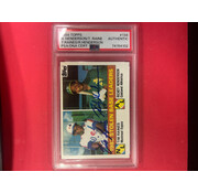 TOPPS 1984 TOPPS HENDERSON / RAINE DUAL AUTOGRAPH PSA AUTHENTIC
