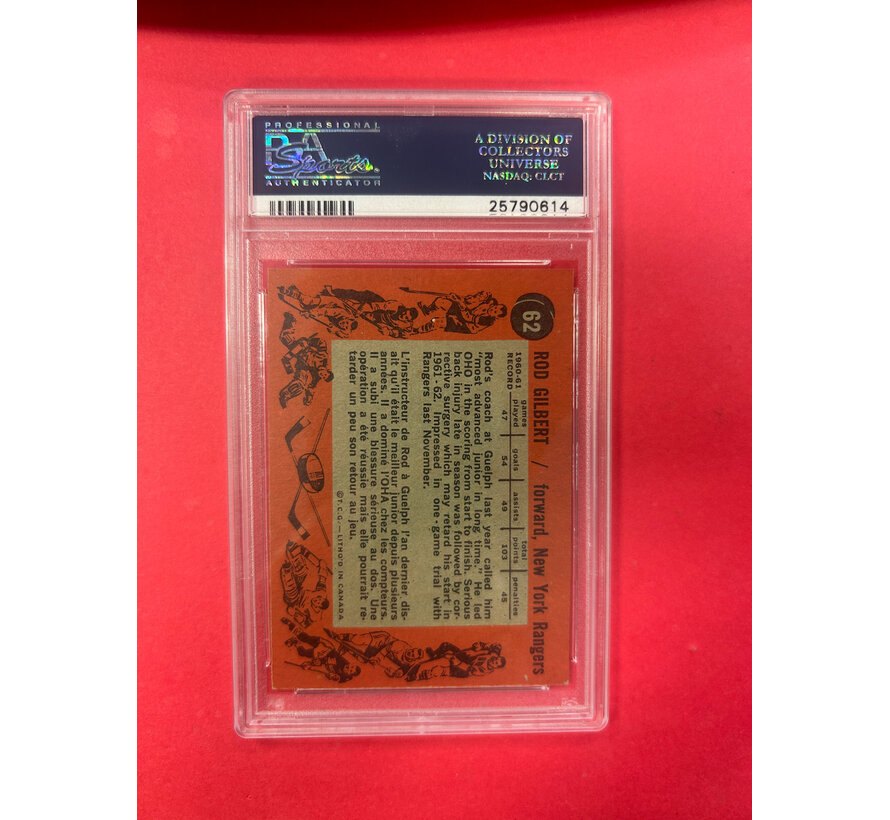 1961 TOPPS ROD GILBERT ROOKIE PSA GRADED 6