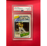 TOPPS 1980 TOPPS RICKEY HENDERSON ROOKIE AUTOGRAPH PSA AUTHENTIC 10