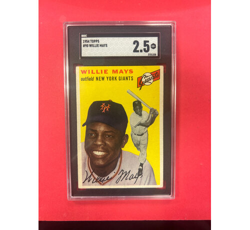 TOPPS 1954 TOPPS WILLIE MAYS #90 SGC GRADED 2.5