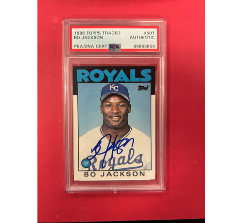 TOPPS 1986 TOPPS TRADED BO JACKSON PSA AUTO AUTHENTIC