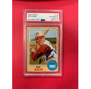 TOPPS 1968 TOPPS PETE ROSE PSA AUTO AUTHENTIC INSCRIBED