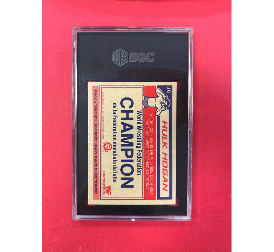 1985 O-PEE-CHEE HULK HOGAN WWF SGC GRADED 7.5