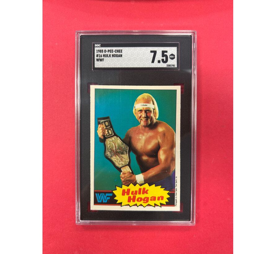 1985 O-PEE-CHEE HULK HOGAN WWF SGC GRADED 7.5