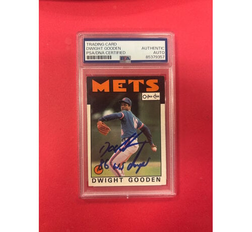 O-PEE-CHEE 1986 O-PEE-CHEE DWIGHT GOODEN PSA AUTHENTIC AUTO INSCRIBED