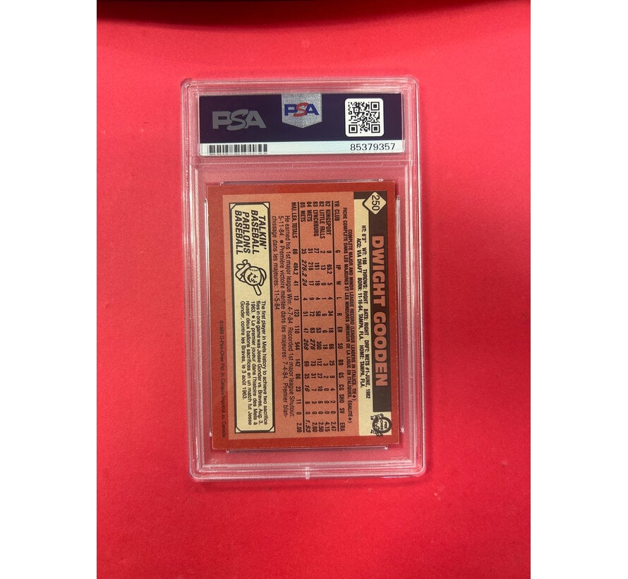 1986 O-PEE-CHEE DWIGHT GOODEN PSA AUTHENTIC AUTO INSCRIBED