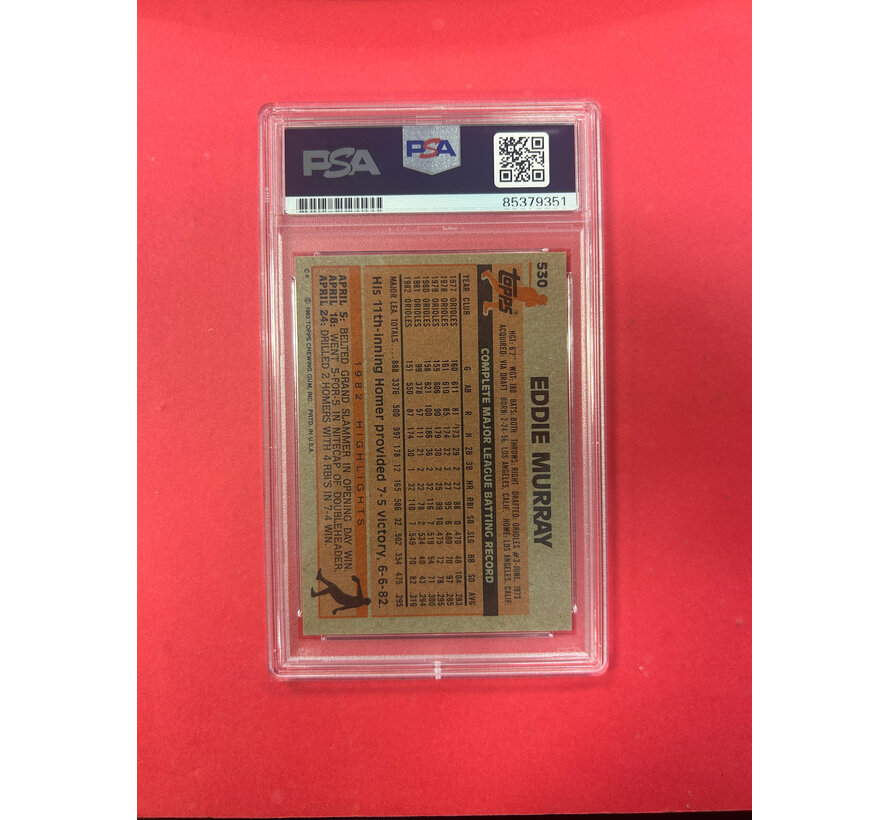 1983 O-PEE-CHEE EDDIE MURRAY PSA AUTHENTIC AUTO