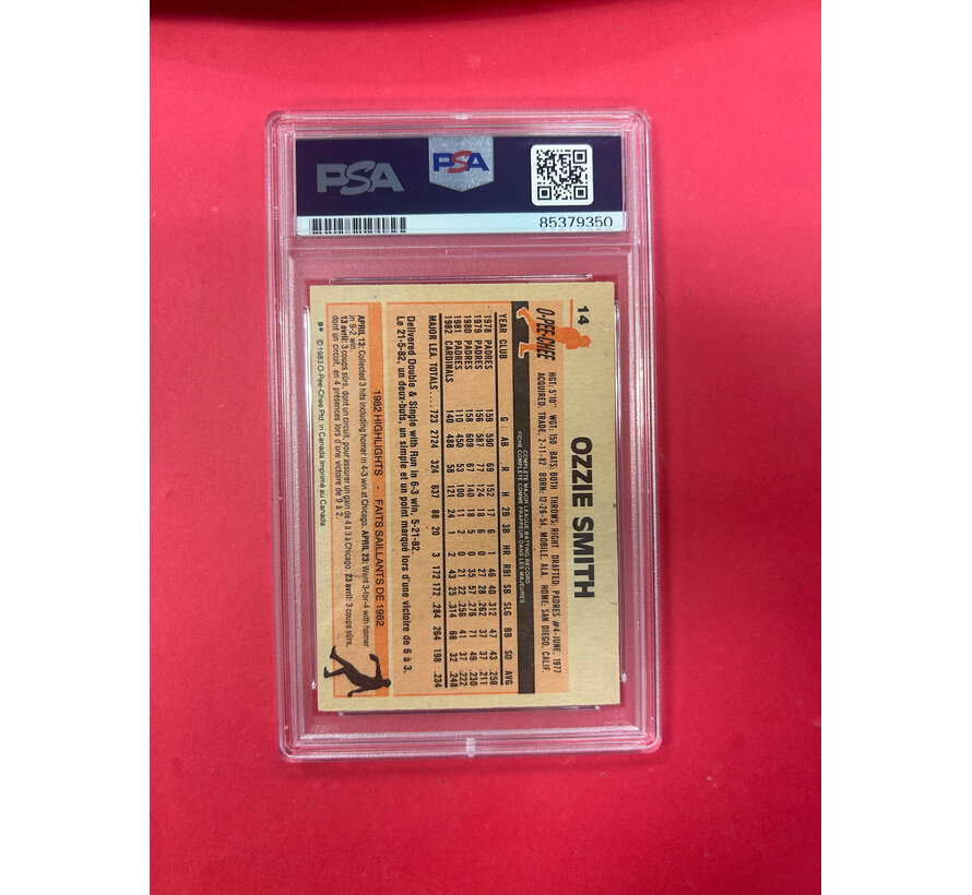 1983 O-PEE-CHEE OZZIE SMITH PSA AUTHENTIC AUTO