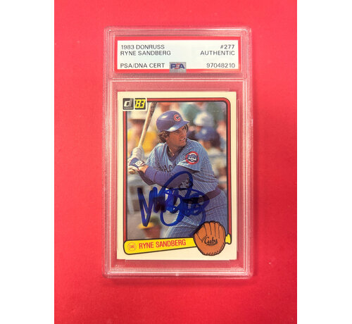 DONRUSS 1983 DONRUSS RYNE SANDBERG AUTOGRAPHED PSA AUTHENTIC