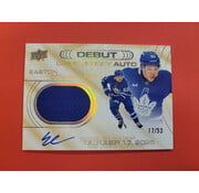 UPPER DECK 2025-26 UPPER DECK EXTENDED EASTON COWAN DEBUT GAME JERSEY AUTO /53 ROOKIE
