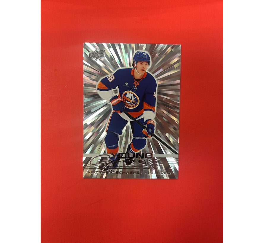 2025-26 UPPER DECK SERIES 2 MATTHEW SCHAEFER YOUNG GUNS OUTBURST