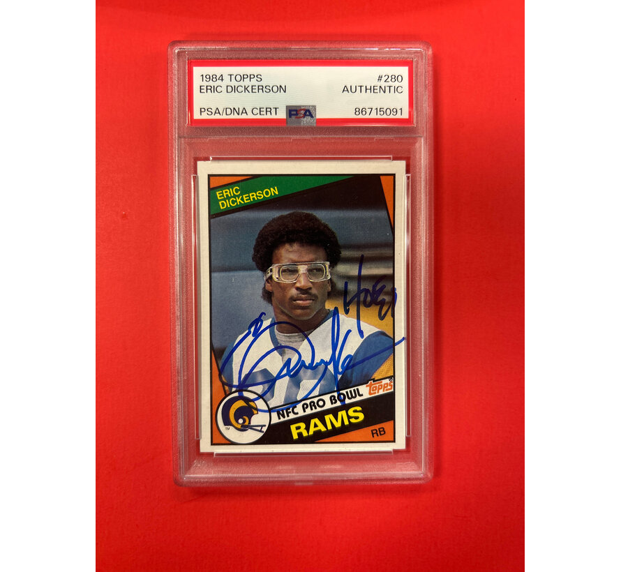 1984 TOPPS ERIC DICKERSON ROOKIE AUTOGRAPH PSA AUTHENTIC