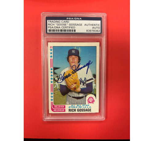 O-PEE-CHEE 1982 O-PEE-CHEE RICH GOOSE GOSSAGE AUTOGRAPHED PSA AUTHENTIC