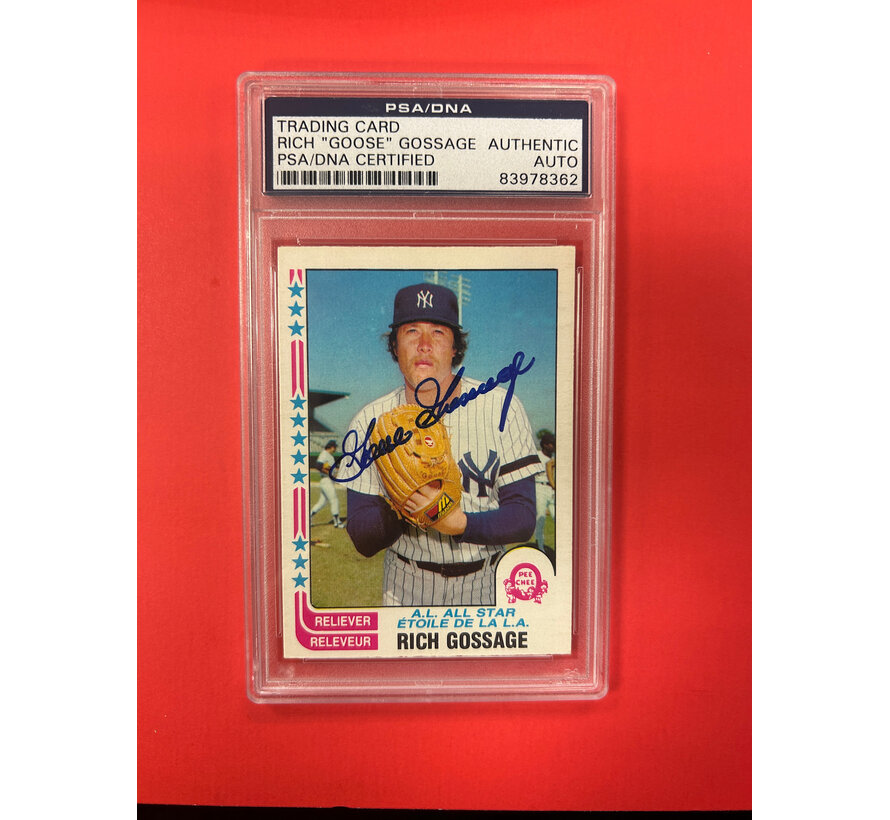 1982 O-PEE-CHEE RICH GOOSE GOSSAGE AUTOGRAPHED PSA AUTHENTIC