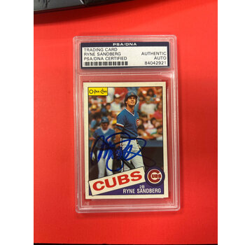 O-PEE-CHEE 1985 O-PEE-CHEE RYNE SANDBERG AUTOGRAPHED PSA AUTHENTIC
