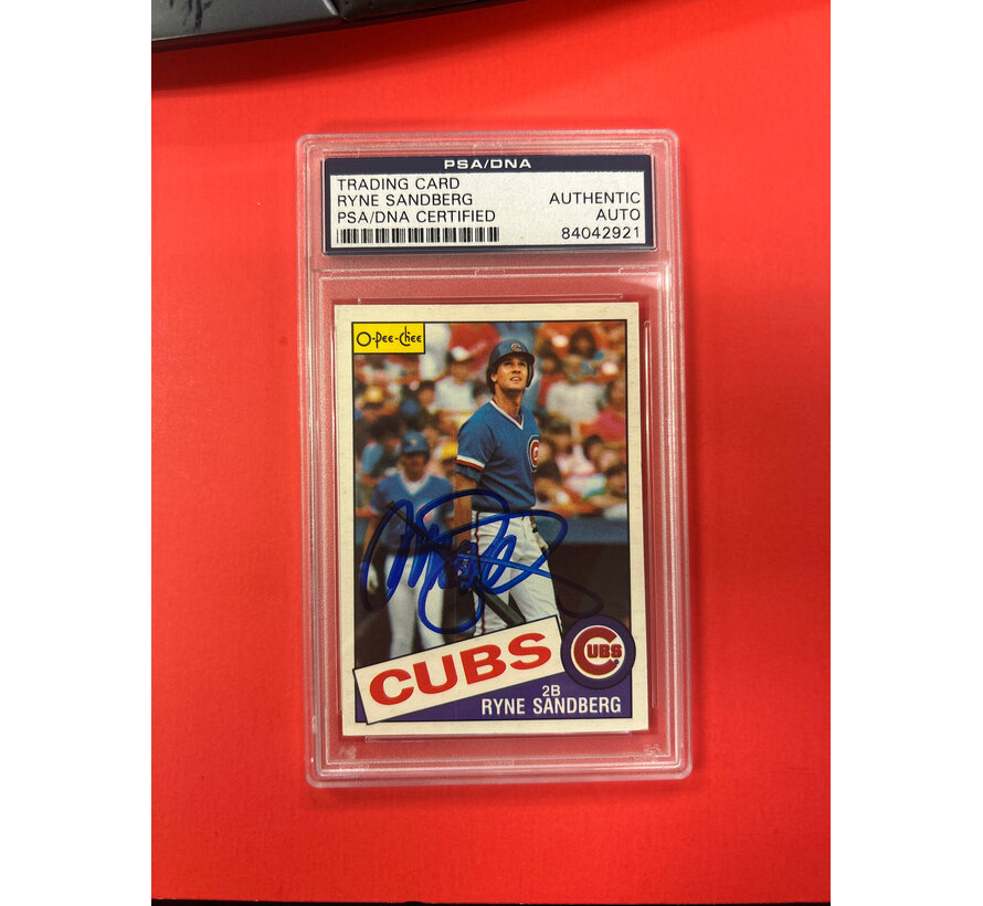1985 O-PEE-CHEE RYNE SANDBERG AUTOGRAPHED PSA AUTHENTIC