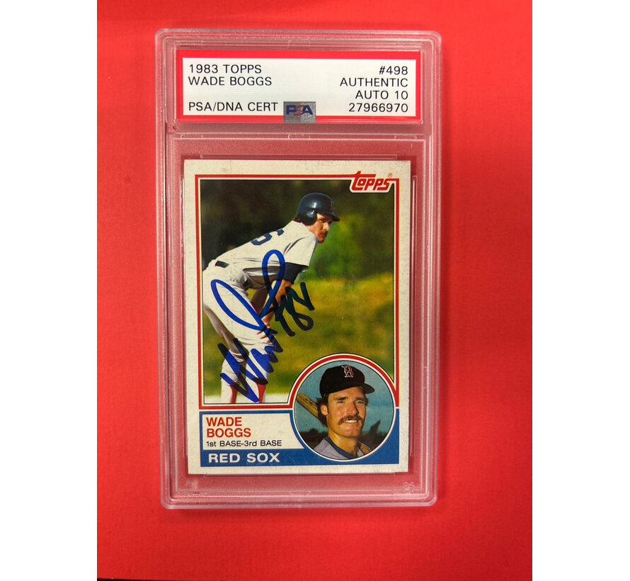1983 TOPPS WADE BOGGS AUTOGRAPHED PSA AUTHENTIC 10