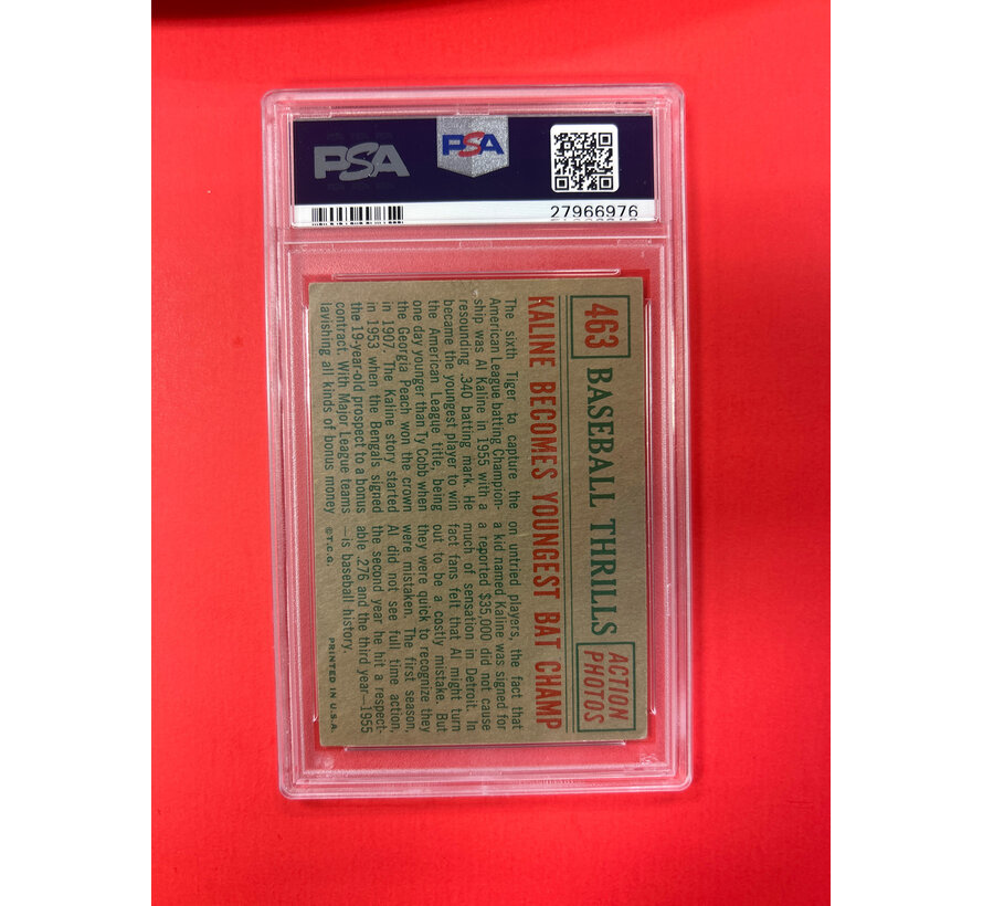 1959 TOPPS AL KALINE AUTOGRAPHED PSA AUTHENTIC 10