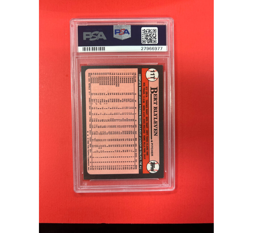 1989 TOPPS TRADED BERT BYLEVEN AUTOGRAPHED PSA AUTHENTIC