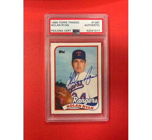 TOPPS 1989 TOPPS TRADED NOLAN RYAN AUTOGRAPHED PSA AUTHENTIC