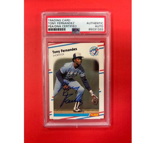 FLEER 1988 FLEER TONY FERNANDEZ AUTOGRAPHED PSA AUTHENTIC