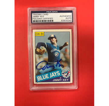 O-PEE-CHEE 1985 O-PEE-CHEE JIMMY KEY AUTOGRAPHED PSA AUTHENTIC