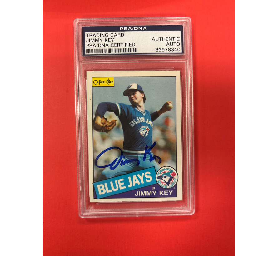 1985 O-PEE-CHEE JIMMY KEY AUTOGRAPHED PSA AUTHENTIC