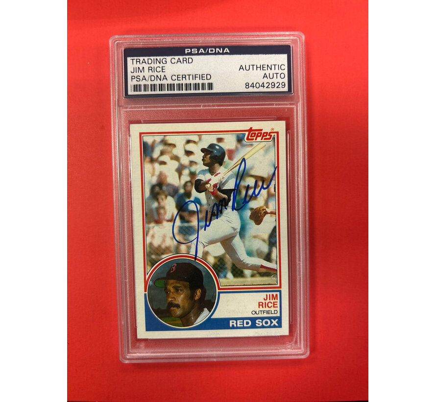 1983 TOPPS JIM RICE AUTOGRAPHED PSA AUTHENTIC
