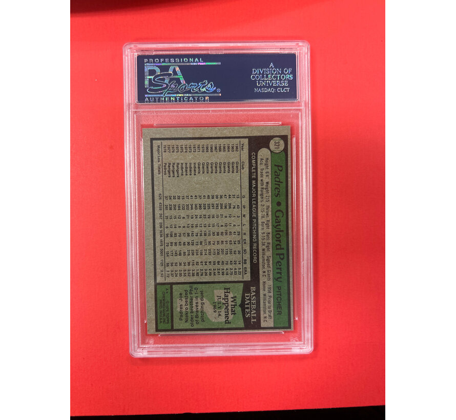 1979 TOPPS GAYLORD PERRY AUTOGRAPHED PSA AUTHENTIC
