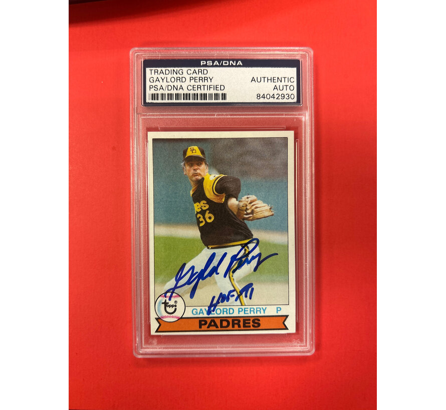 1979 TOPPS GAYLORD PERRY AUTOGRAPHED PSA AUTHENTIC