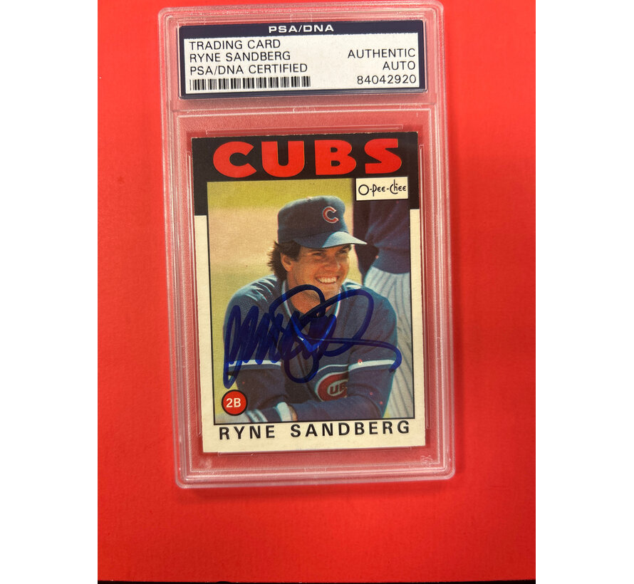 1986 O-PEE-CHEE RYNE SANDBERG AUTOGRAPHED PSA AUTHENTIC