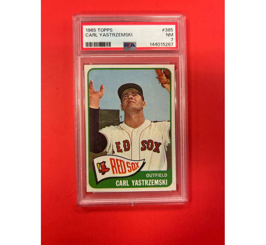 1965 TOPPS CARL YASTRZEMSKI #385 PSA GRADED 7