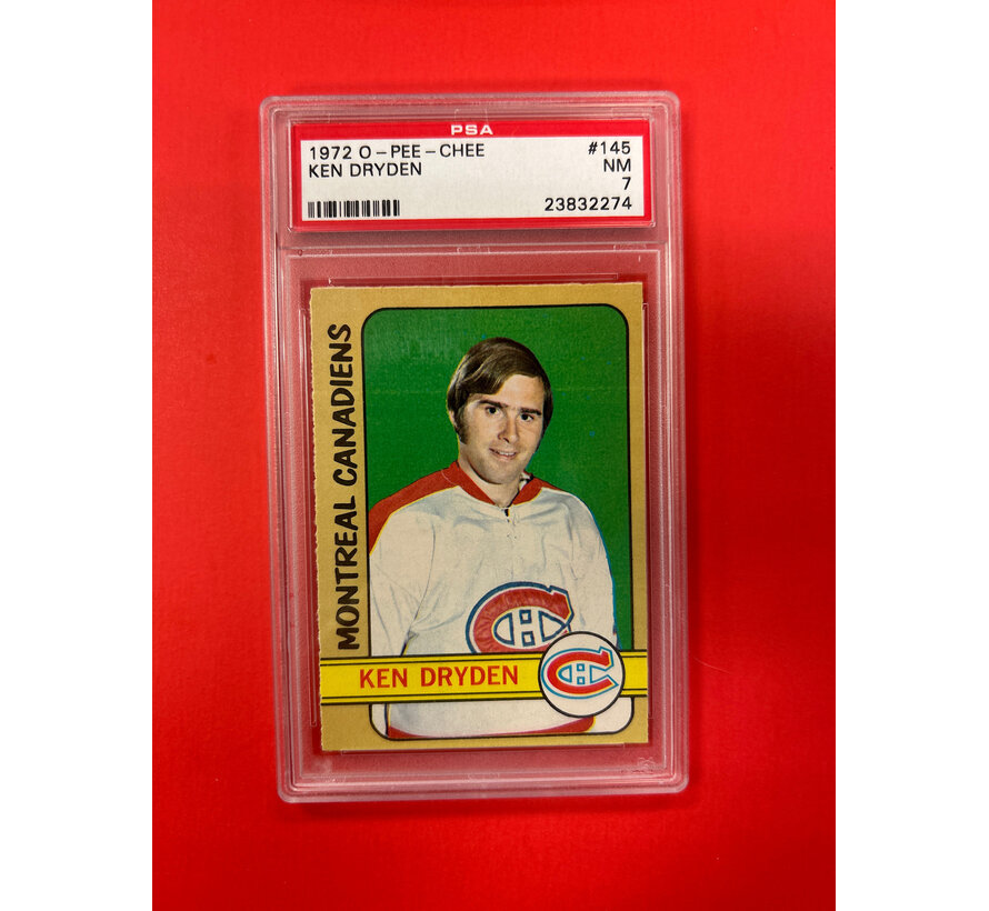 1972 O-PEE-CHEE KEN DRYDEN PSA GRADED 7