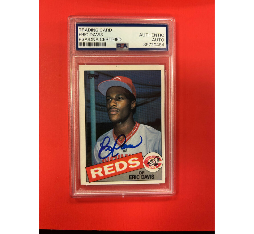 1985 TOPPS ERIC DAVIS AUTOGRAPHED PSA AUTHENTIC