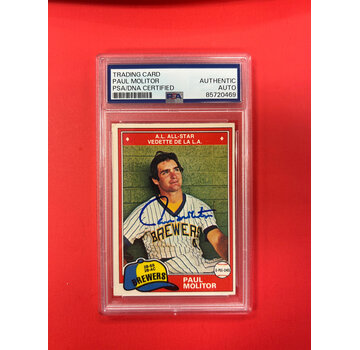 O-PEE-CHEE 1981 O-PEE-CHEE PAUL MOLITOR AUTOGRAPHED PSA AUTHENTIC