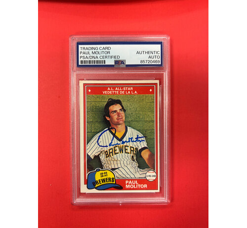O-PEE-CHEE 1981 O-PEE-CHEE PAUL MOLITOR AUTOGRAPHED PSA AUTHENTIC
